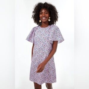 Floral Mini Dress in Purple
